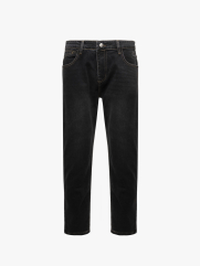 Quần Jean Rã Diễu Thêu Huy hiệu 4MEN Form Regular QJ120 Màu Xám