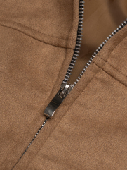 Áo Khoác Da Lộn Dây Kéo Form Regular AK079 Màu Bò