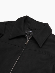 Áo Khoác Da Lộn Dây Kéo Form Regular AK079 Màu Đen