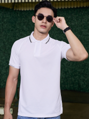 Áo Polo Cool-X Trơn Form Slimfit PO166 Màu Trắng