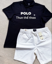 Áo Polo Thể Thao In Logo 4M Tròn Form Regular PO171 Màu Đen