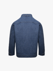 Áo Khoác Jean Trơn Dây Kéo Form Regular AK076 Màu Xanh