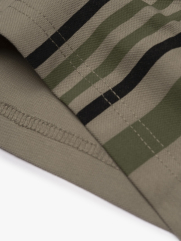 Áo Polo Cá Sấu In Sọc 2 Bên Form Regular PO178 Màu Rêu