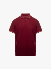 Áo Polo Dệt Kim Gân Nổi Form Regular PO176 Màu Đỏ Đô