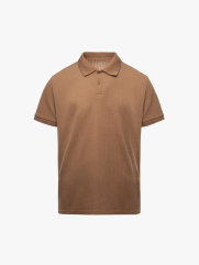 Áo Polo Dệt Kim Gân Nổi Form Regular PO176 Màu Nâu Nhạt