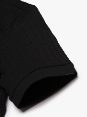 Áo Polo Dệt Kim Vặn Thừng Form Slimfit PO177 Màu Đen