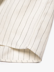 Áo Sơ Mi Sọc Tay Ngắn Thêu Logo M Form Regular SM198 Màu Sọc Trắng