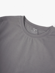 Áo Thun Cổ Tròn Trơn Form Modern AT186 Màu Xám