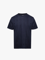 Áo Thun Dệt Kim Họa Tiết Form Slimfit AT182 Màu Xanh Đen