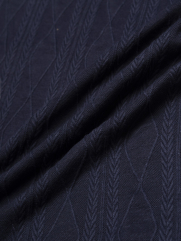 Áo Thun Dệt Kim Họa Tiết Form Slimfit AT182 Màu Xanh Đen