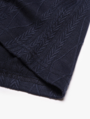 Áo Thun Dệt Kim Họa Tiết Form Slimfit AT182 Màu Xanh Đen