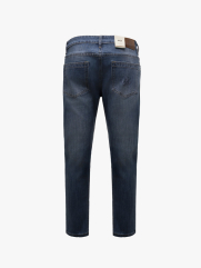 Quần Jean Thêu 4M Ở Túi Sau Form Slimfit QJ122 Màu Xanh Biển Đậm