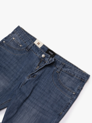 Quần Jean Thêu 4M Ở Túi Sau Form Slimfit QJ122 Màu Xanh Biển Đậm