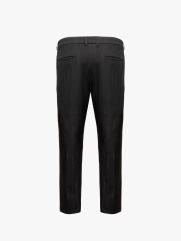 Quần Tây Sọc Vải Rayon Lưng Thun Form Regular QT072 Màu Sọc Đen