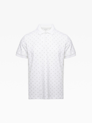 Aó Polo In Pattern Ngựa Form Regular PO180 Màu Trắng