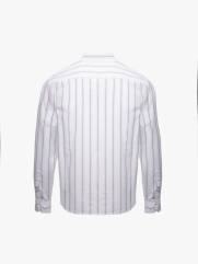 Áo Sơ Mi Sọc Thêu Logo Ngựa Form Regular SM202 Màu Sọc Trắng