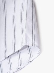 Áo Sơ Mi Sọc Thêu Logo Ngựa Form Regular SM202 Màu Sọc Trắng