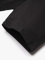 Quần Short Kaki Trơn Form Straight QS081 Màu Đen