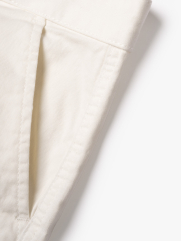 Quần Short Kaki Trơn Form Straight QS081 Màu Trắng