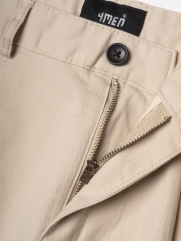 Quần Short Kaki Trơn Form Straight QS081 Màu Be