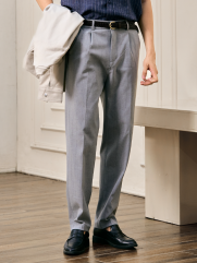 Quần Tây Sọc Vải Rayon Lưng Thun Form Regular QT072 Màu Sọc Xám