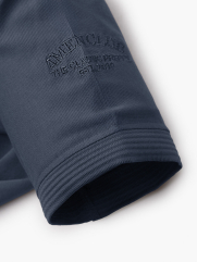 Áo Polo Vải Modal Thêu 4MEN Club Tay Áo Form Slimfit PO138 Màu Xanh Đá