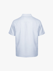 Áo Sơ Mi Linen Xước Ngắn Tay Form Regular SM203 Xanh Biển