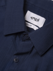 Áo Sơ Mi Linen Xước Ngắn Tay Form Regular SM203 Xanh Đen