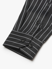 Áo Sơ Mi Sọc Form Slimfit SM172 Sọc Đen