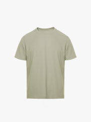 Áo Thun Cool-X In Logo Bông Tuyết Sau Cổ Form Regular AT189 Rêu Nhạt