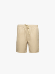 Quần Short Linen Trơn Form Straight QS085 Màu Be