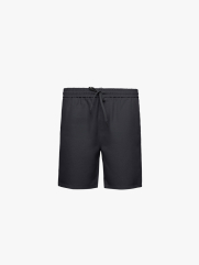 Quần Short Linen Trơn Form Straight QS085 Màu Đen
