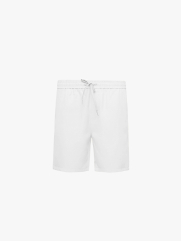 Quần Short Linen Trơn Form Straight QS085 Màu Trắng