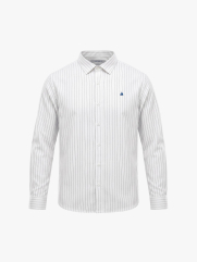 Áo Sơ Mi Oxford Sọc Cổ Button-Down Form Regular SM207 Sọc Trắng