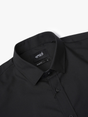 Áo Sơ Mi Trơn Form Slimfit SM205 Màu Đen