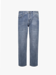 Quần Jean Phối Dây Sọc 2 Bên Sườn Form Straight Xanh QJ130 Màu Xanh