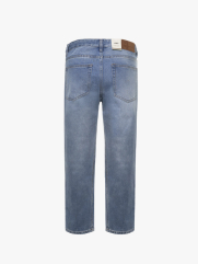 Quần Jean Phối Dây Sọc 2 Bên Sườn Form Straight Xanh QJ130 Màu Xanh