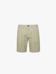 Quần Short Linen Thêu Cánh Buồm Form Straight QS087 Màu Rêu Nhạt