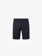 Quần Short Sọc Form Straight QS086 Màu Xanh Đen
