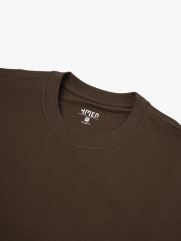 Áo Thun Cổ Tròn In 4MEN Essentials Form Slimfit AT194 Màu Nâu Đậm