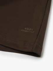 Áo Thun Cổ Tròn In 4MEN Essentials Form Slimfit AT194 Màu Nâu Đậm