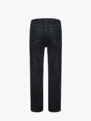 Quần Jean Phối Dây Sọc 2 Bên Sườn Form Straight Đen QJ127 Màu Xanh Đen