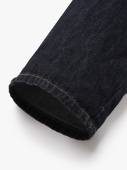 Quần Jean Phối Dây Sọc 2 Bên Sườn Form Straight Đen QJ127 Màu Xanh Đen