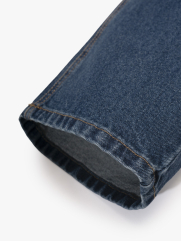 Quần Jean Phối Dây Sọc 2 Bên Sườn Form Straight Xanh QJ131 Màu Xanh