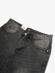 Quần Jean Phối Dây Sọc 2 Bên Sườn Form Straight Xám QJ132 Màu Xám