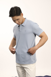 Áo Polo Cool-X In Logo Bông Tuyết Form Regular PO185 Xanh Biển