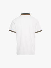 Áo Polo Phối Bo Signature Stripe Form Regular PO194 Màu Trắng