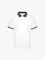 Áo Polo Phối Bo Signature Stripe Form Regular PO194 Màu Trắng