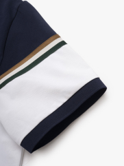 Áo Polo Signature Stripe Phối Màu Form Regular PO192 Màu Trắng