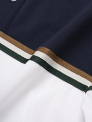 Áo Polo Signature Stripe Phối Màu Form Regular PO192 Màu Trắng